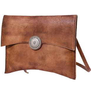 法缇斯真皮手拿包女士头层牛皮信封包大容量单肩斜挎两用手抓包