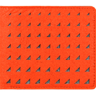 HOWstore M.R.K.T. 迭戈复古男士钱夹灰橘色零钱包毛毡简约极简