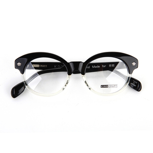 热卖日本潮牌KING CRAFT鯖江大师手造正品眼镜框圆复古近视镜架女