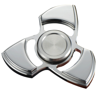 指尖陀螺泄密者同款不锈钢三叶指上螺旋解压之间旋转抖音成人玩具