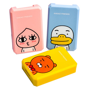 两幅装美瞳盒可爱猫之日隐形眼镜盒美瞳伴侣盒收纳盒双联盒zy