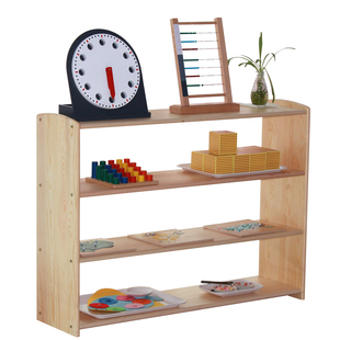 蒙氏教具架蒙台梭利幼儿园玩具架 实木加厚儿童教具柜 玩具收纳架