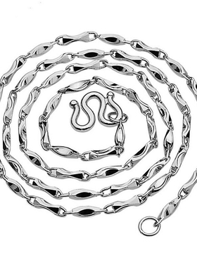 白银银项链千足白银纯银风元宝链