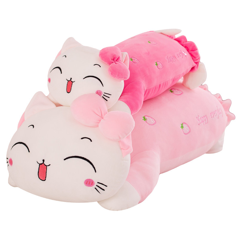 凯蒂猫大脸睡觉抱枕女生毛绒玩具