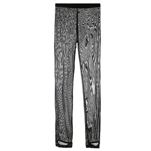 网纱有缝夏季透明薄款细网纱打底裤袜防勾丝连裤踩脚网眼