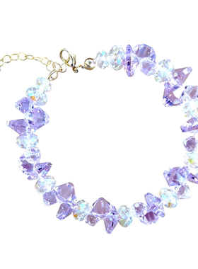 爱情紫罗兰水晶手链女节日生日