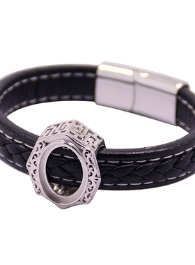 s925纯银手镯空托男女DIY13*18