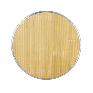 天然竹制饺子帘双层加厚青竹水饺托盘金属包边加固面食盖垫圆形盖