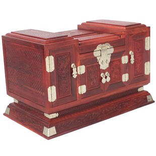 红木首饰盒大容量实木质梳妆台收纳盒中国风妆奁简约中式木制复古