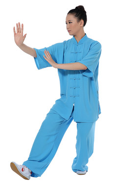 武极堂晨练男女春夏季麻纱太极服