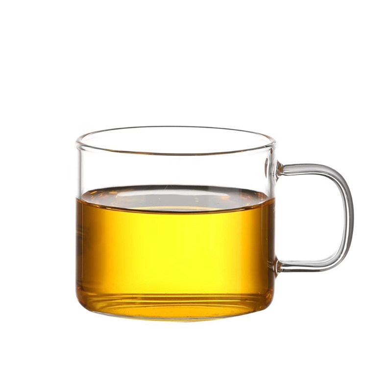 北大史加厚耐热玻璃透明带把水杯子品茗杯功夫小茶杯套装150毫升