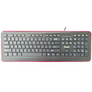 F101有线键盘usb巧克力平键帽电脑通用超薄静音防溅水iFound方正