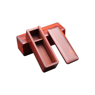 印章盒子木质盒红木收纳盒送印泥红酸枝复古包图私章章盒实木锦盒