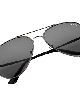 新款钢化玻璃镜片方形男墨镜复古