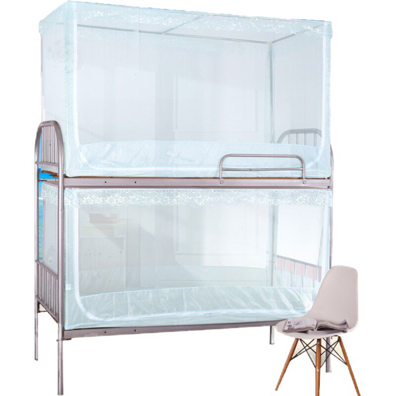 蒙古包三开门侧门高低子母床上下铺单人学生蚊帐1.1m1.3米0.9m1.2