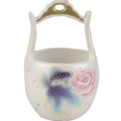 手绘多功能创意陶瓷收纳桶笔筒