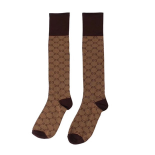 AY To films网红ins秋熏衣紫拼色条纹及膝袜撞色中筒袜显瘦小腿袜