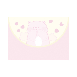飞吻小肥熊信封信纸套装情书男友女友可爱高级感月三原创520
