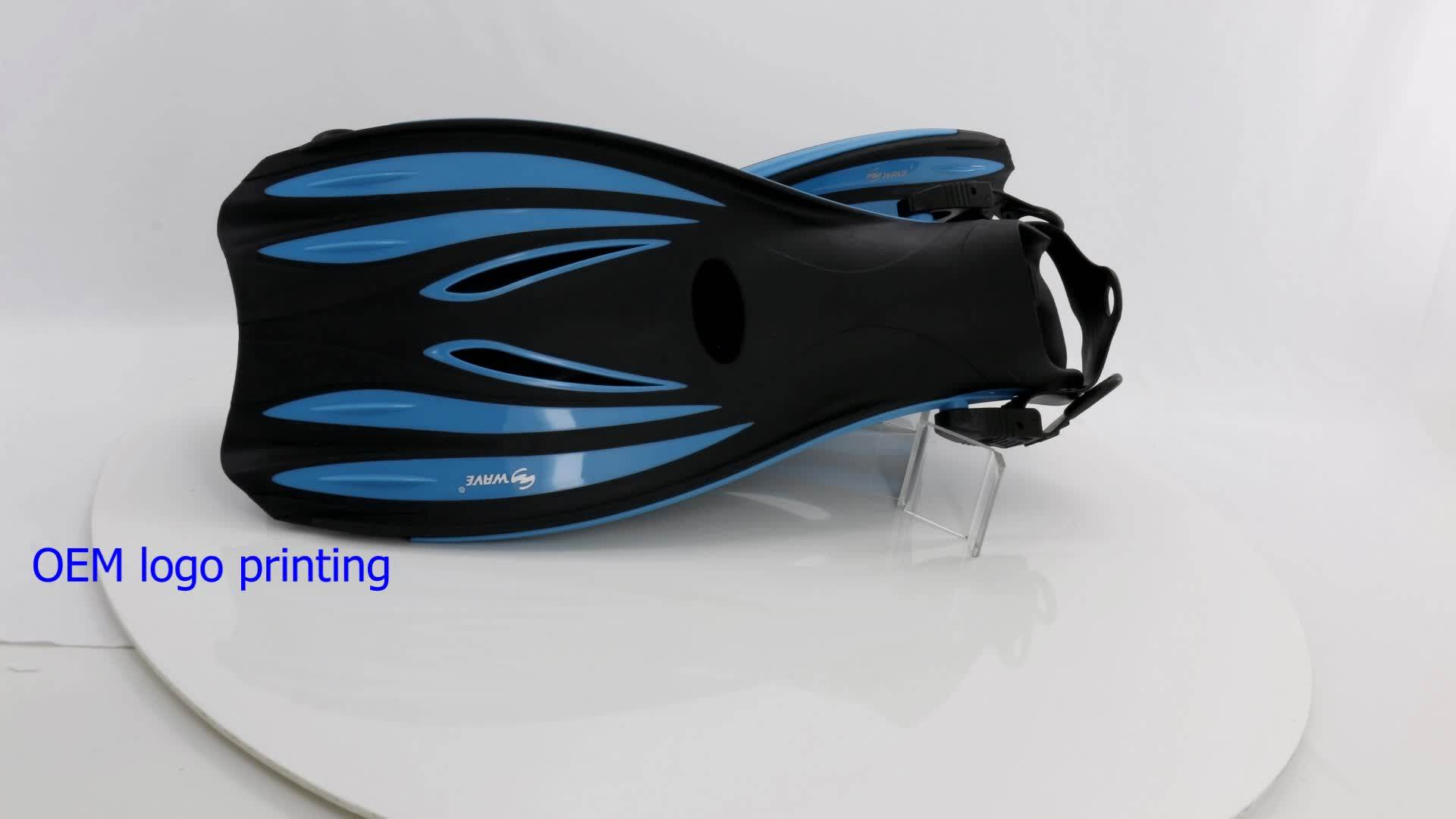 Wave Freediving Snorkeling Fin Open Heel Version Underwater Adult Short