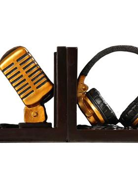 欧美式麦克风卧室工艺品礼物书挡