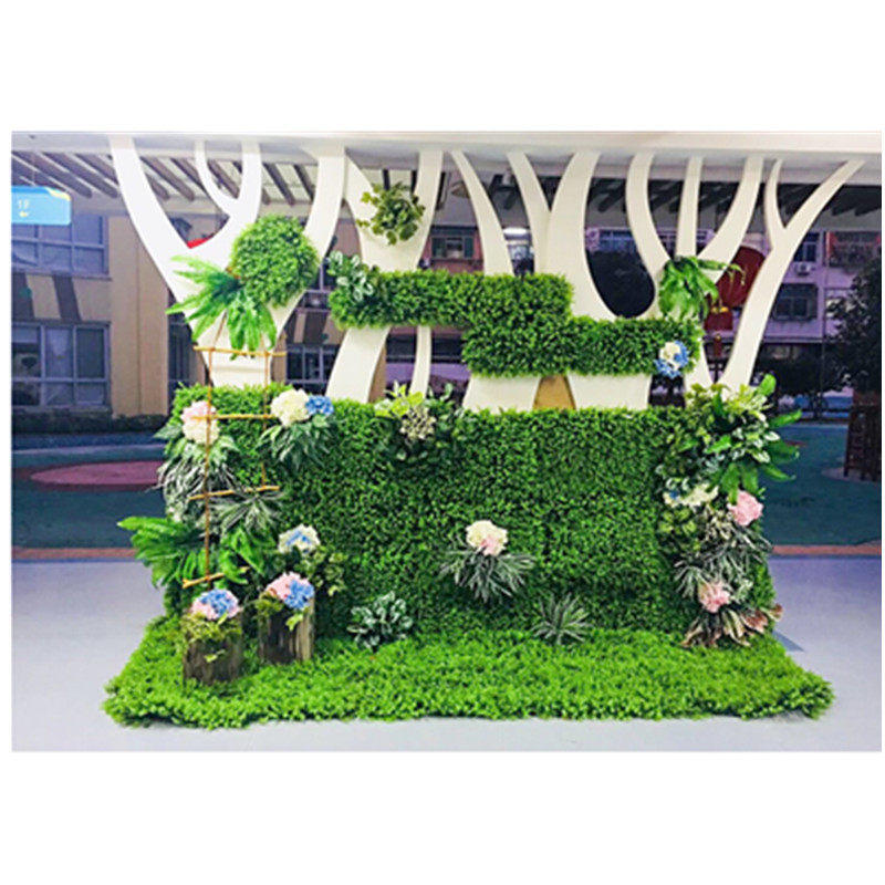 草坪塑料花墙天津花墙仿真绿植