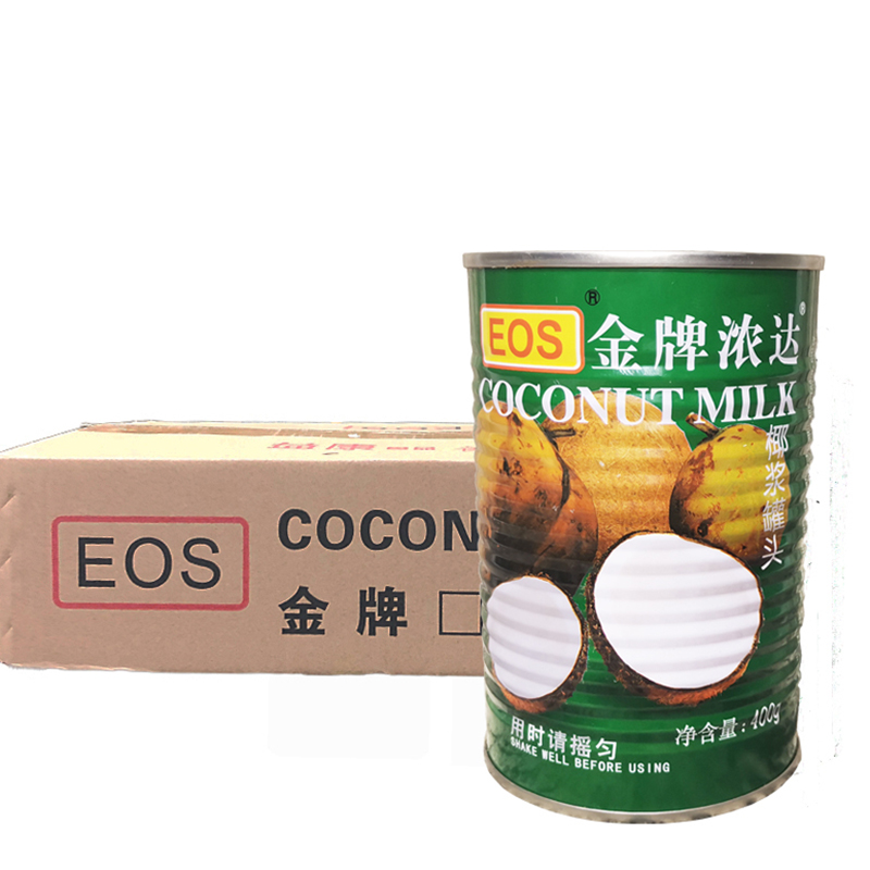 eos椰浆奶茶专用罐装整箱400gx24商用水果捞西米露烘焙原料