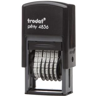 Trodat卓达4836回墨印章 自带印台 印墨翻转印章 可调数字章 6位数字章 生产日期 可调式