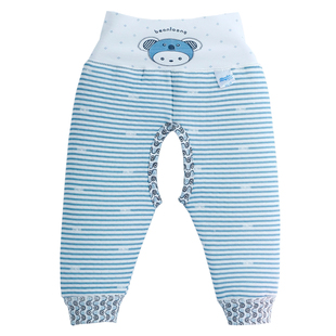 憨豆龙春秋婴儿高腰三层保暖纯棉裤儿童南极棉裤加厚保暖护肚腹裤