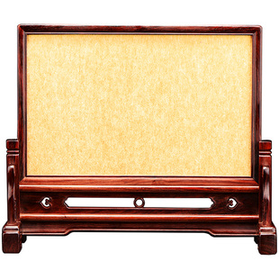 老挝大红酸枝插屏实木客厅仿古中式红木台屏桌面小屏风木雕摆件