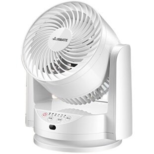 艾美特空气循环扇家用办公室遥控电风扇6吋涡轮对流台扇