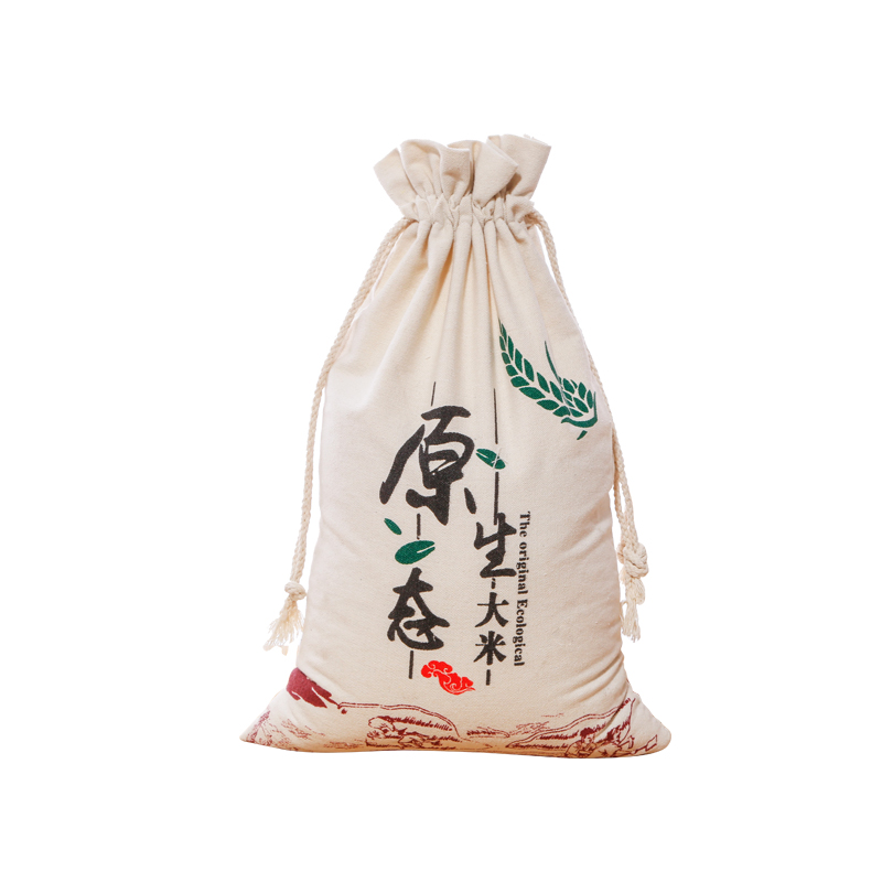 大米帆布袋现货大米包装袋米袋子批发小米包装面粉袋子束口布袋子