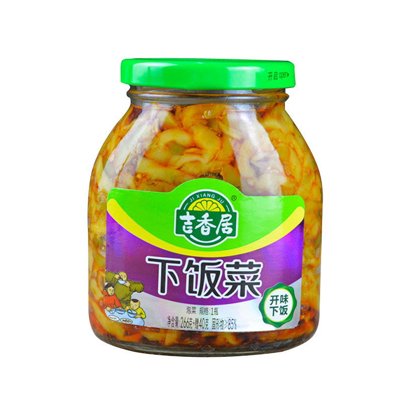 吉香居下饭菜306g*3瓶四川特产笋丁香菜芯即食红油泡菜咸榨菜酱菜