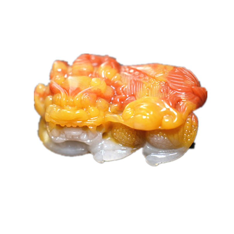 天然黄龙玉霸王貔貅带证书包邮