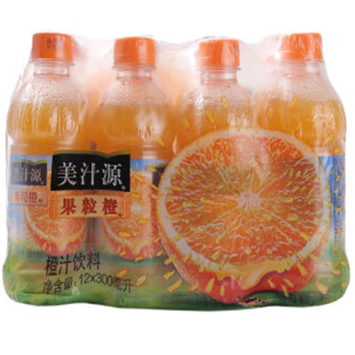 美汁源果粒橙瓶装可口可乐出品