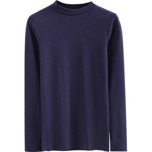 韩版t恤女春秋季半袖修身纯白打底衫上衣V领中袖体恤黑色五分袖