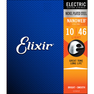 Elixir 12002 12052覆膜镀膜NANOWEB OPTIWEB 19052电吉他琴弦
