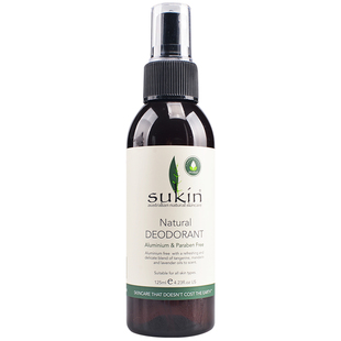 澳洲苏芊SUKIN止汗喷雾植物清香除臭去汗臭狐香水持久爽身125ml