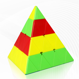 奇艺四阶金字塔魔方高手进阶高级异形魔方舒适顺滑手感带定位设计