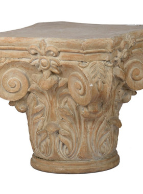 热销欧美复古风样板间茶几罗马柱