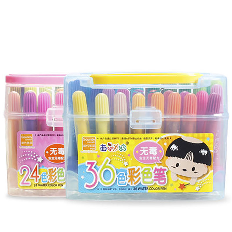 36色幼儿园水彩笔画笔西瓜太郎