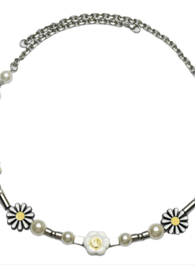 反战风ins饰品珍珠项链男女同款