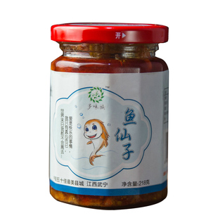 江西武宁特产多味族小鱼仔辣椒酱农家自制香辣酱下饭菜瓶装218克