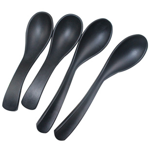 饭店食堂带钩密胺勺子麻辣烫馆饭快餐小吃店红黑汤勺塑料双色调羹