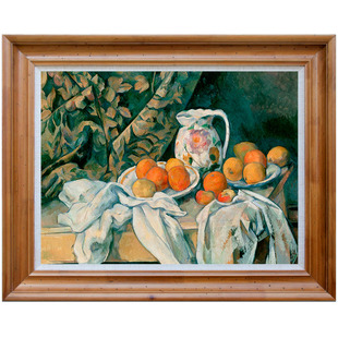 塞尚油画静物水果圣维克多山打牌的人原作版世界名画高清精复制品