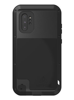 lovemei适用三星Note10+5G三防手机壳plus硅胶全包边防摔金属硬厚