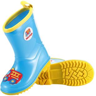 轻便柔软儿童雨鞋加绒保暖柔软防滑卡通男童女童宝宝学生胶鞋雨靴