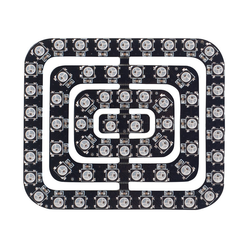 LED点控灯珠WS2812全彩方形灯环