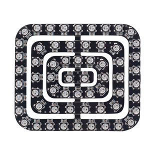 LED全彩方形圆形灯内置芯片WS2812B点控5050RGB灯珠62位矩形灯环