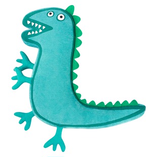 升级款双面印乔治的恐龙先生可爱毛绒玩具抱枕生日玩偶新年礼物