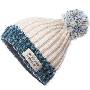 亲子帽子母女毛线帽套头针织帽加绒加厚儿童护耳保暖帽子冬1~7岁